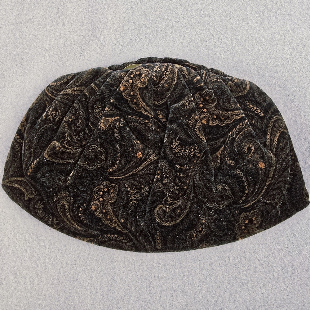 Vintage HL Harry Levine Brown Paisley Clutch